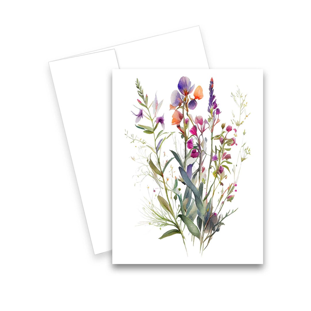 Wildflower Cards, Blank Note Card Set, Greeting Card Set, Notecard Set ...