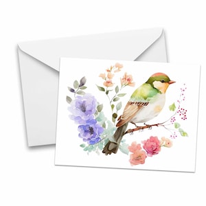 NOTECARDS, Watercolor Bird Greeting Cards - Stationery, thank you cards, note cards, blank notecard, birthday cards, card set