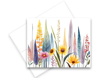 Wildflower Cards, Set of blank note cards, all occasion cards, greeting card set, watercolor note cards, floral notecard, greeting cards