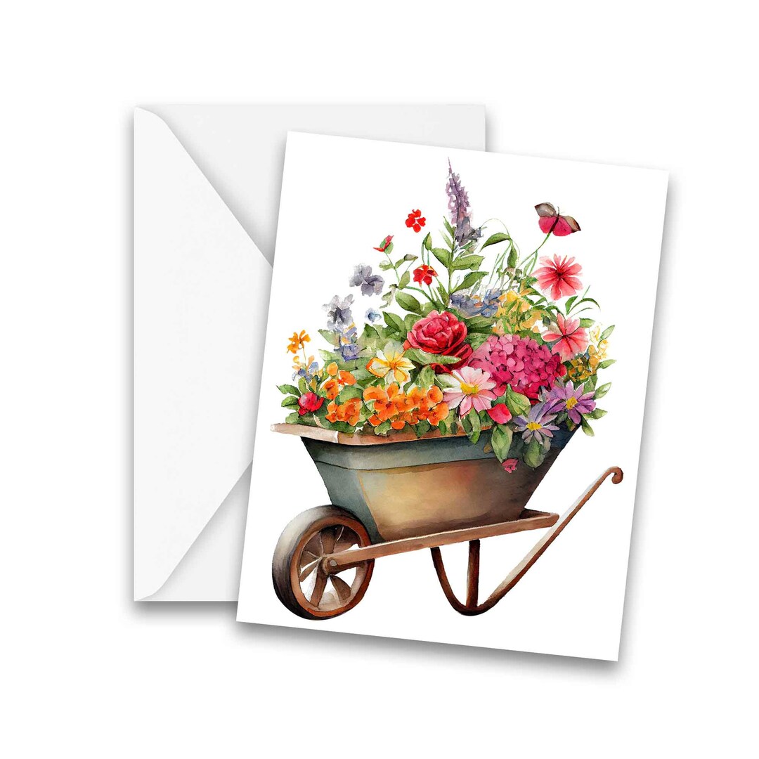 Set of Blank Note Cards, Watercolor Flower Cards - Greeting Card Set ...