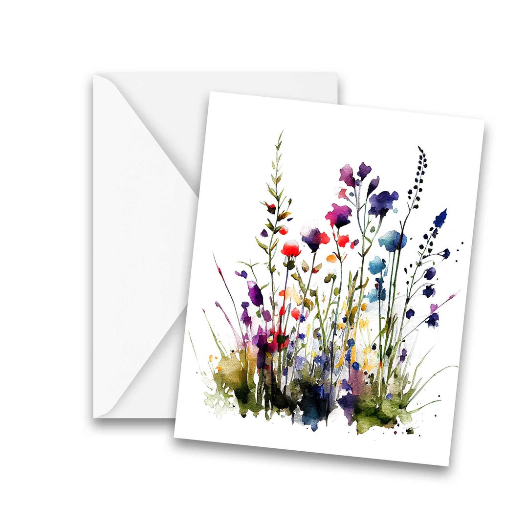 NOTECARDS, Watercolor Flowers Greeting Cards - Stationery, Thank You ...