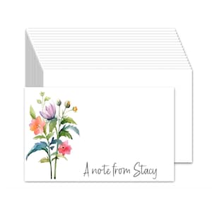 Personalized note cards, wildflower notecard, thank you note cards, greeting card, blank cards with envelopes, flat notecards, blank notecards, greeting card set, set of note cards, set of blank note cards, cute flower cards, note card set