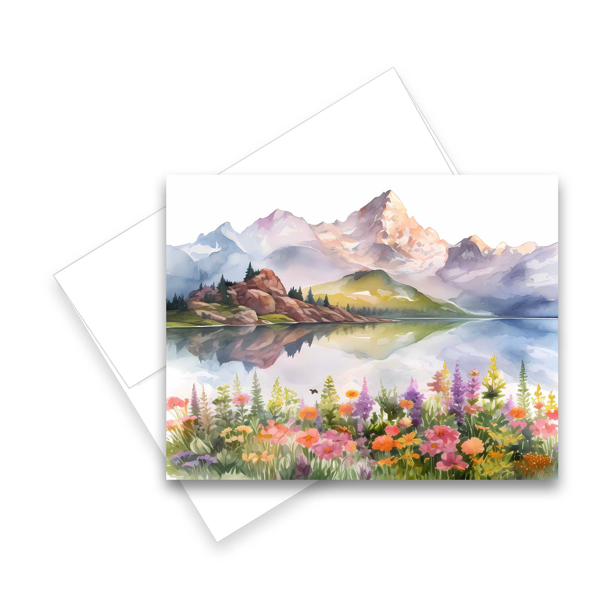 Mountain Landscape Card Set, Watercolor Cards, Assorted Cards ...