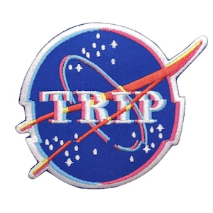 Nasa Trip Glitch Logo - Patch Stickerei aufbügeln