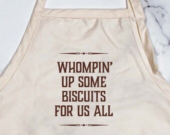 Whompin' Up Some Biscuits For Us All Canvas Apron with Adjustable Strap and Pockets | Widespread Panic Lyric | Jack Quote