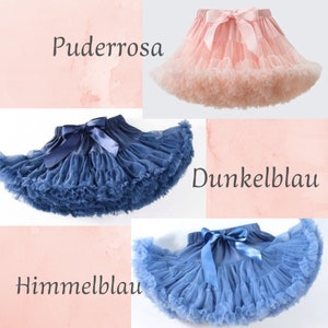 Tüllrock für Mädchen,Geburtstagsoutfit, Mädchen Kleidung festlich, Tutu Rock Rüschen aus Soft Tüllstoff altrosa,rosa,creme, hellblau,lila... Bild 4