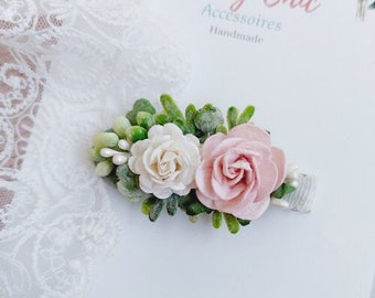 Blumenmädchen Haarclip, kleine Blumen Haarspange für Mädchen, festlicher Haarschmuck Mädchen, Blumen Kind Haarclip, Rosenblüten Haarschmuck