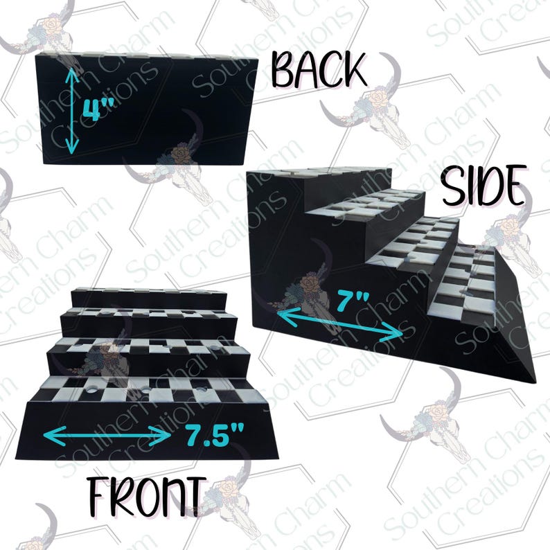 Straw Topper Display Stand, Custom Logo Vendor Display, Checkered Print ...