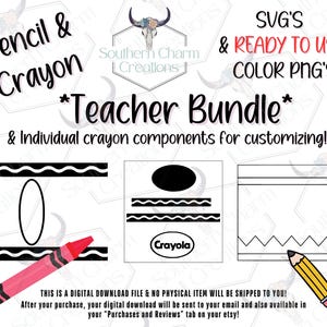 Bleistift und Buntstifte Lehrer Wertschätzung Bundle Digitaler Download für Tumbler Vinyl oder Sublimation