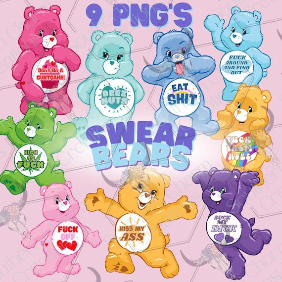Swear Bears PNG Digital Download File Adult Humor Tumblers Stickers Cricut Template T-Shirts
