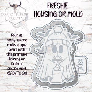 Iced Coffee Ghost Freshie Housing or Silicone Mold 3D Printed SCC Physical Housing or Silicone Mold