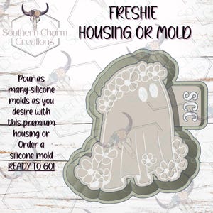 Hippie Ghost Halloween Freshie Housing or Silicone Mold 3D Printed SCC Physical Housing or Silicone Mold