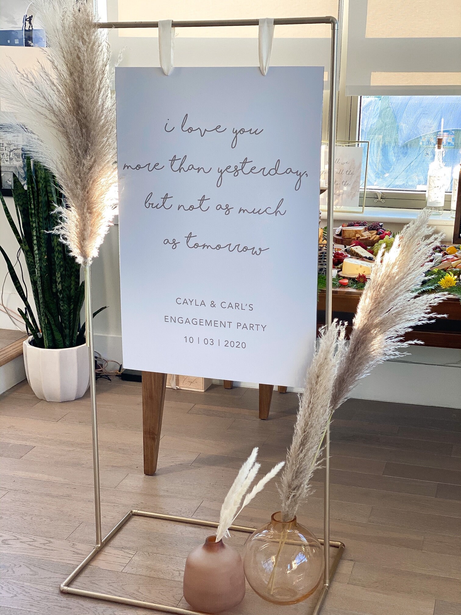 GOLD Modern Wedding Copper Pipe Sign Holder fits 24x36 Etsy UK