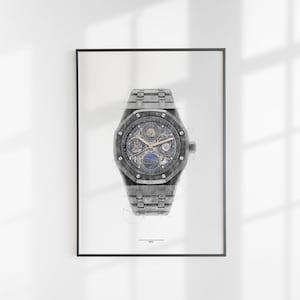 Audemars Piguet Royal Oak Perpetual Calendar Openworked Technical Drawing Poster