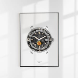 Blancpain Fifty Fathoms No Rad Watch Poster Technical Drawing