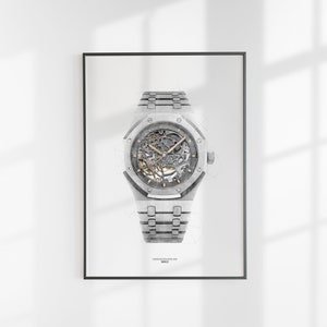 Audemars Piguet Royal Oak Openworked Poster Print Technical Drawing