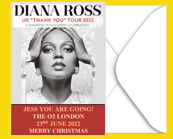 Ross Christmas Hours 2022 Personalised Diana Ross Tickets Card Christmas Tour 2022 | Etsy Ireland