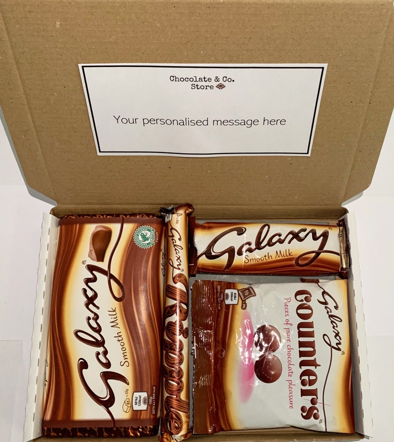 Personalised Galaxy Chocolate Hamper Chocolate Gift Etsy