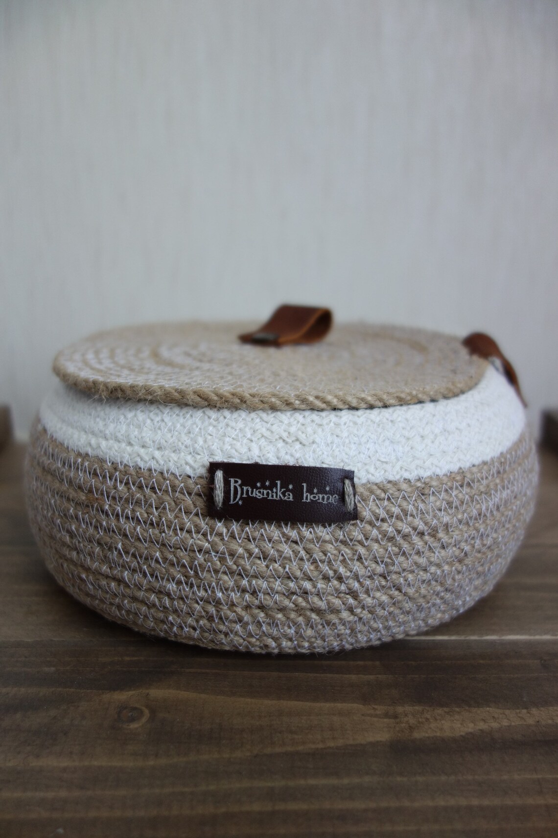 Jute rope basket knitted basket Organization storage and Etsy