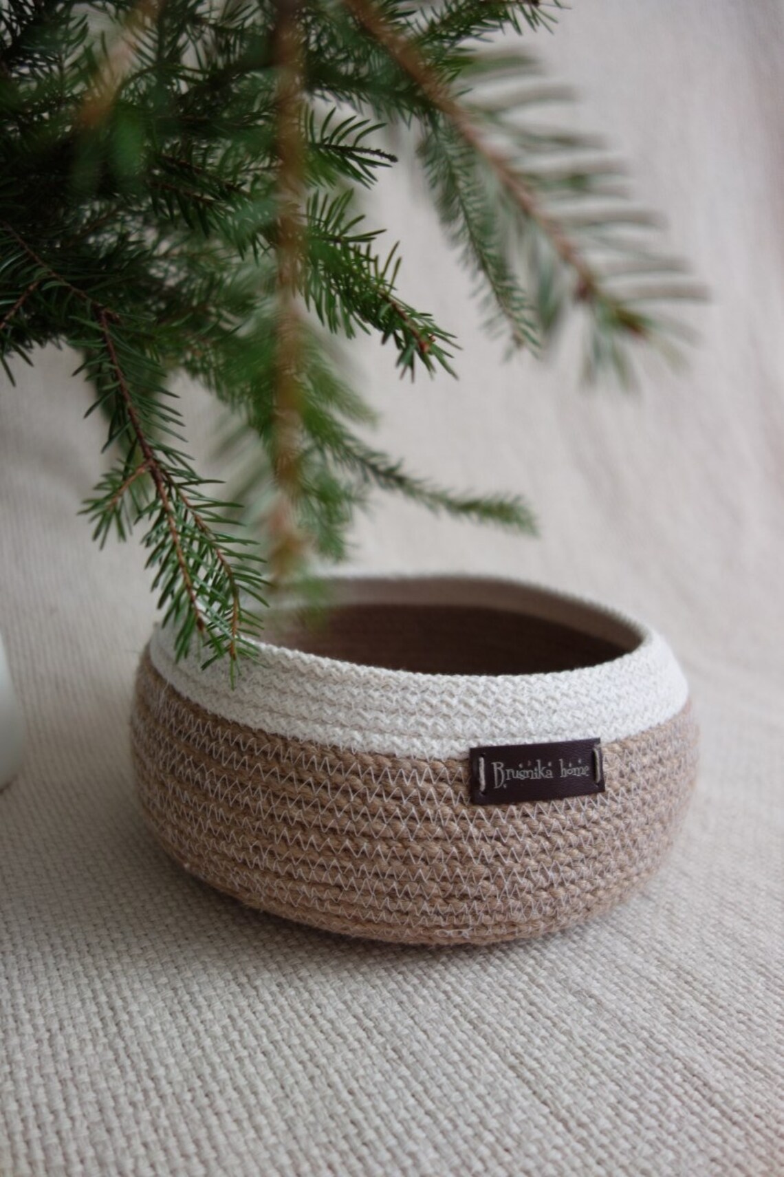 Jute rope basket knitted basket Organization storage and Etsy