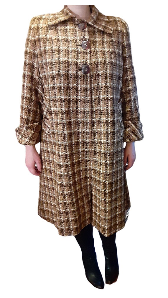Vintage Late-1940's Women's Dress Coat Full Lenth