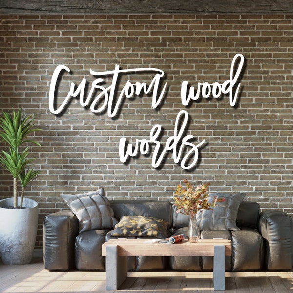 Custom words, Custom wood words,  personalized wooden sign, custom wood sign, business sign, Personalized Wood Word, personalized sign.
