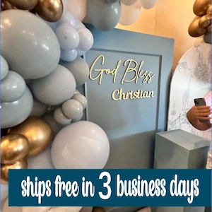 Custom Laser Cut Wood Sign: Personalized Name, For Party Backdrop