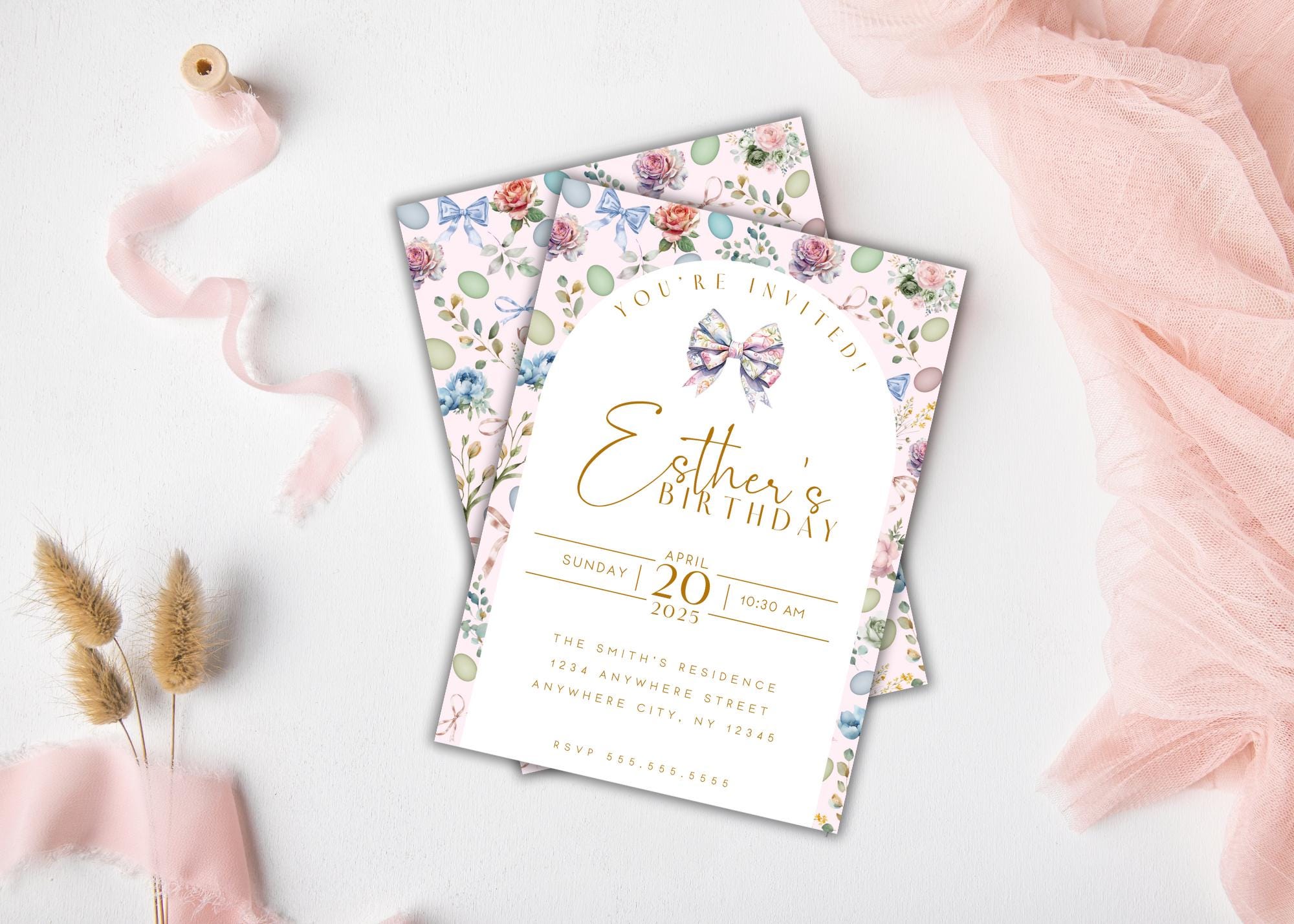 Cottage Core Digital Birthday Invitation | Garden Party | Whimsical ...