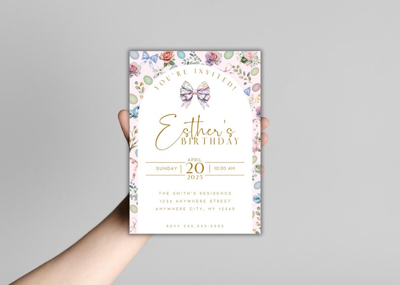Cottage Core Digital Birthday Invitation | Garden Party | Whimsical ...