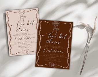 A 'Tini Bit Closer | Espresso Martini | Custom Digital Bridal Shower Invitation
