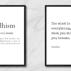 Buddha Set of 2 Prints / Buddha Gift / Buddha Present / Buddha Décor / Buddha Art