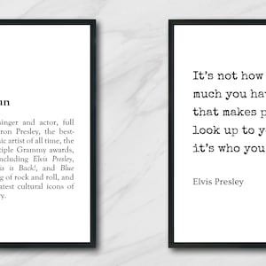 Juego de 2 impresiones de Elvis Presley / Regalo de Elvis Presley / Presente de Elvis Presley / Decoración de Elvis Presley / Arte de Elvis Presley