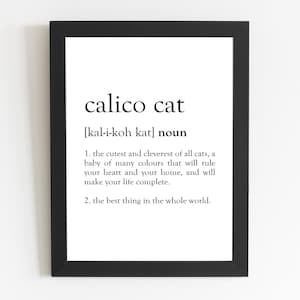 Impression définition chat calicot / cadeau chat calicot / cadeau chat calicot / décoration chat calicot / art chat calicot