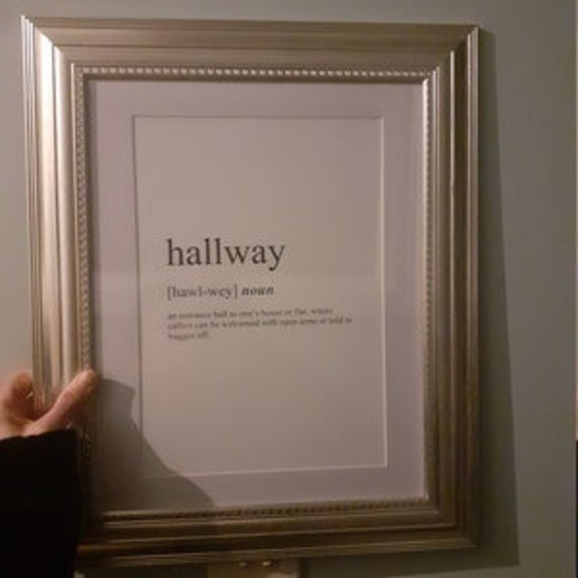 Hallway Definition Print / Home Gift / Home Present / Hallway Etsy UK
