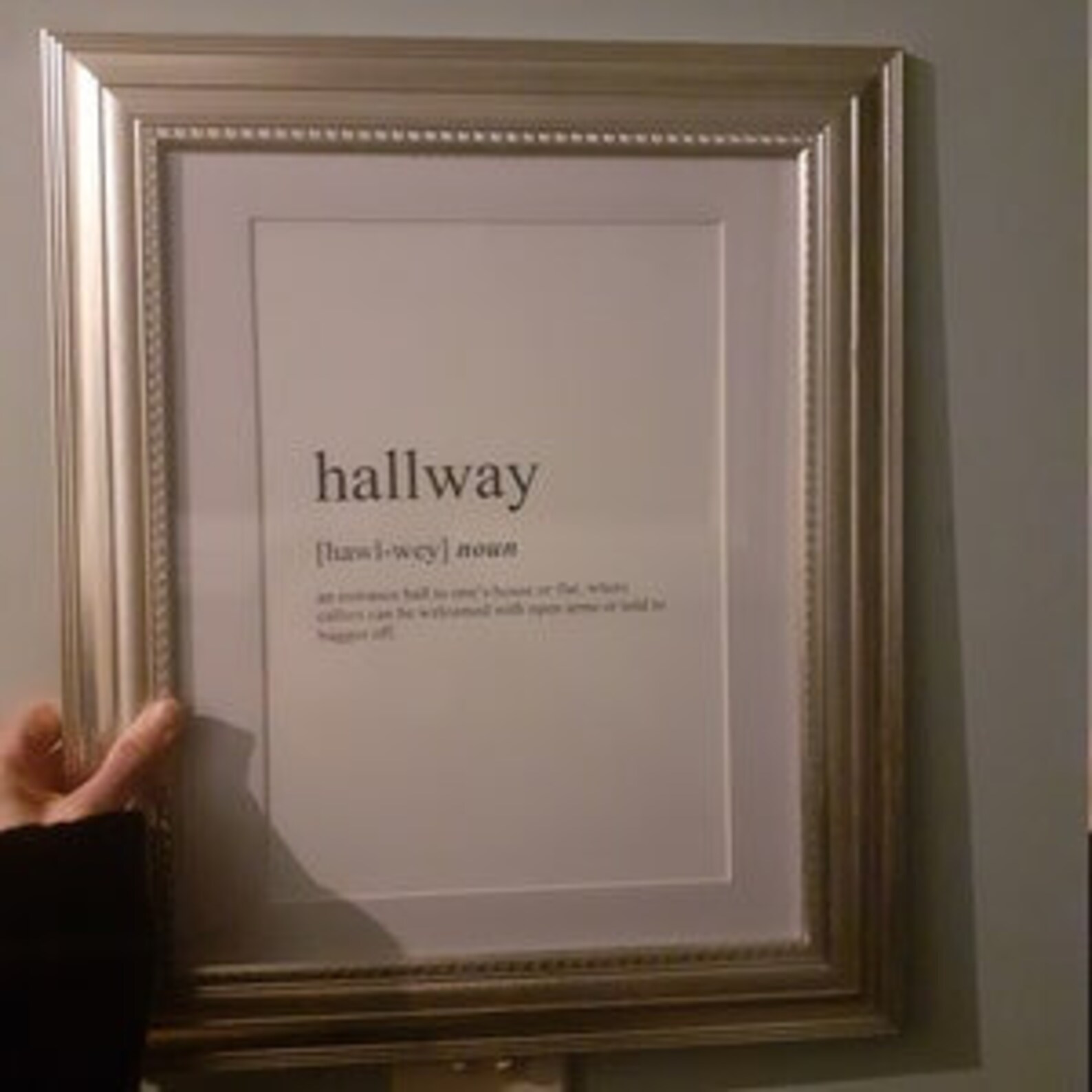 Hallway Definition Print / Home Gift / Home Present / Hallway Etsy UK