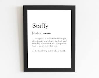 Staffy Definition Print