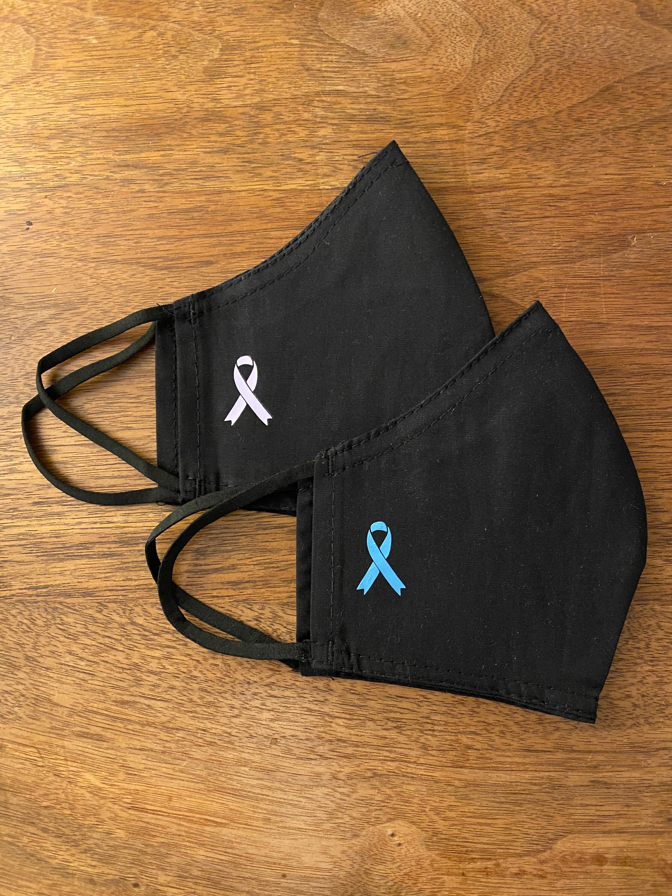 Cancer awareness ribbon mask Etsy