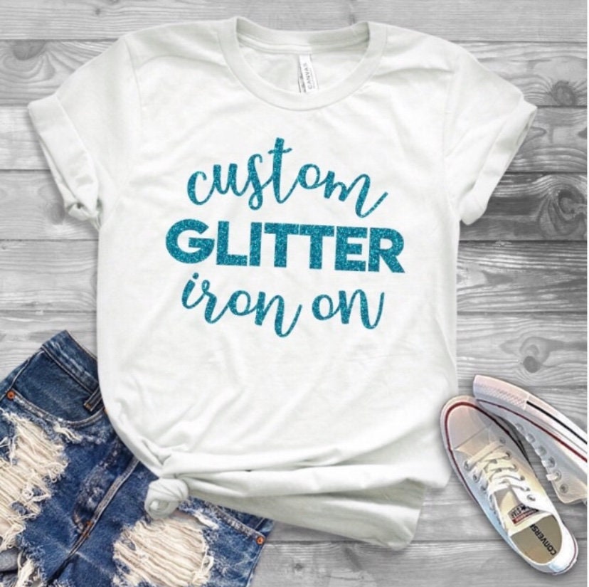 Custom Glitter Iron On - Etsy