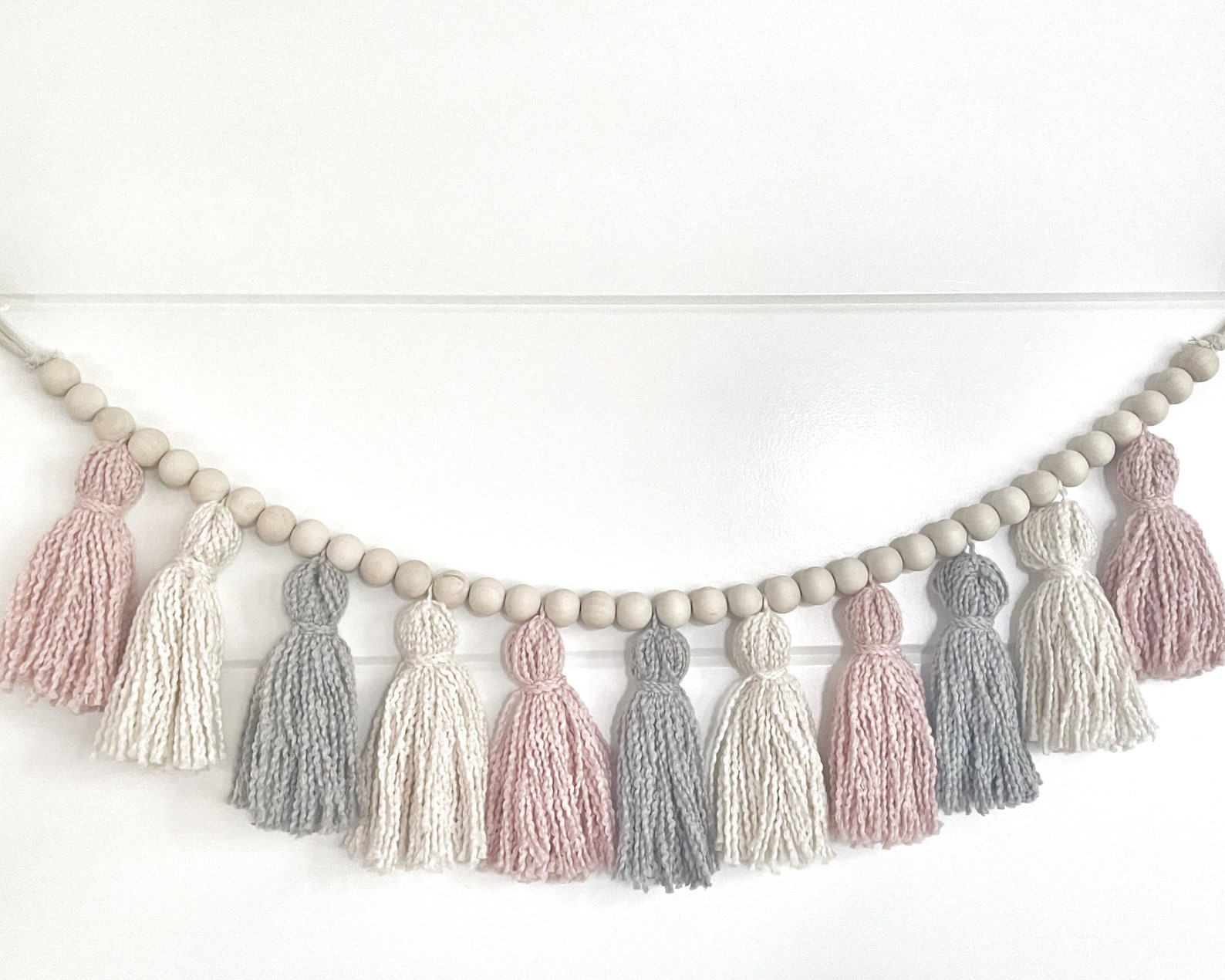 Yarn Tassel Garland Tassel Garland for Nursery Decor/blush Etsy