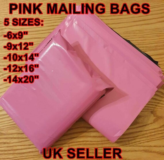 Pink Postage Mailing Seal Bags Strong Plastic Mail Post Bags Etsy