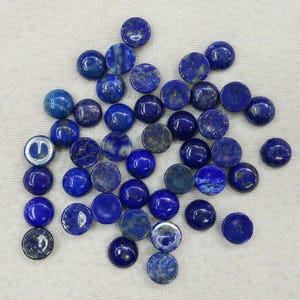 50pcs/lot natural lapis lazuli round cab cabochon beads 10mm for jewelry accessories making diy