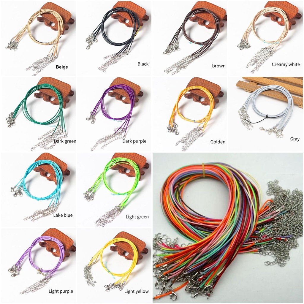Great quality faux leather cord with clasp necklace string for pendan…