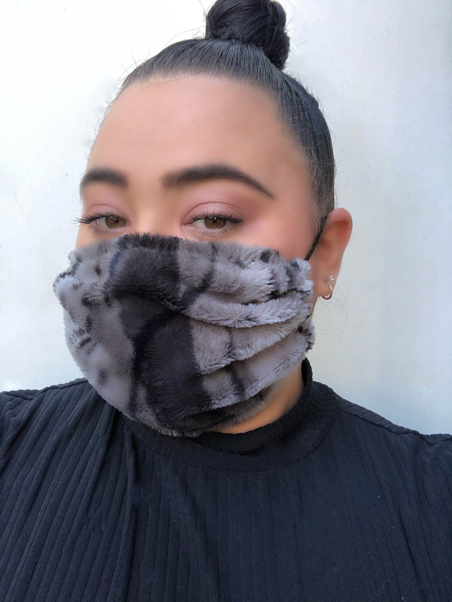 Faux Fur Warm Face Mask for Winter Fun FaceMask Etsy