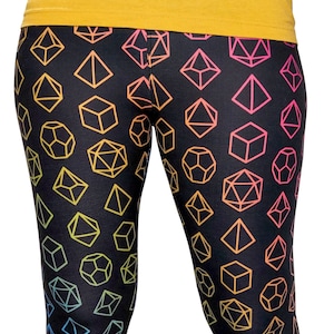 Dice Leggings | D&D Leggings | Dungeons and Dragons Leggings | Dice Goblin Leggings | Rainbow Leggings | Dice Goblin | Dice Lover | DnD Gift