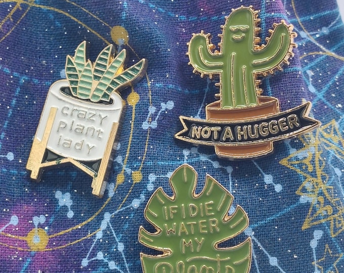 Plant Mom Pin Badge Collection