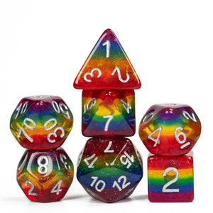 Pride Flag Dice | Rainbow Dice | Gay Pride Dice | Layer Dice | Rainbow Flag Dice | Multicolor Dice | D&D Dice | D and D | Gay Dice | Dnd