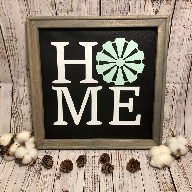 Farmhouse Home Framed Canvas sign