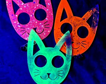 Kitty Key Chain. Glow in the Dark! Any color you want!