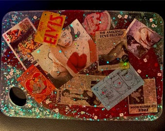 Elvis Babes Magazine Ads Cutting board/serving tray. GLOWS!