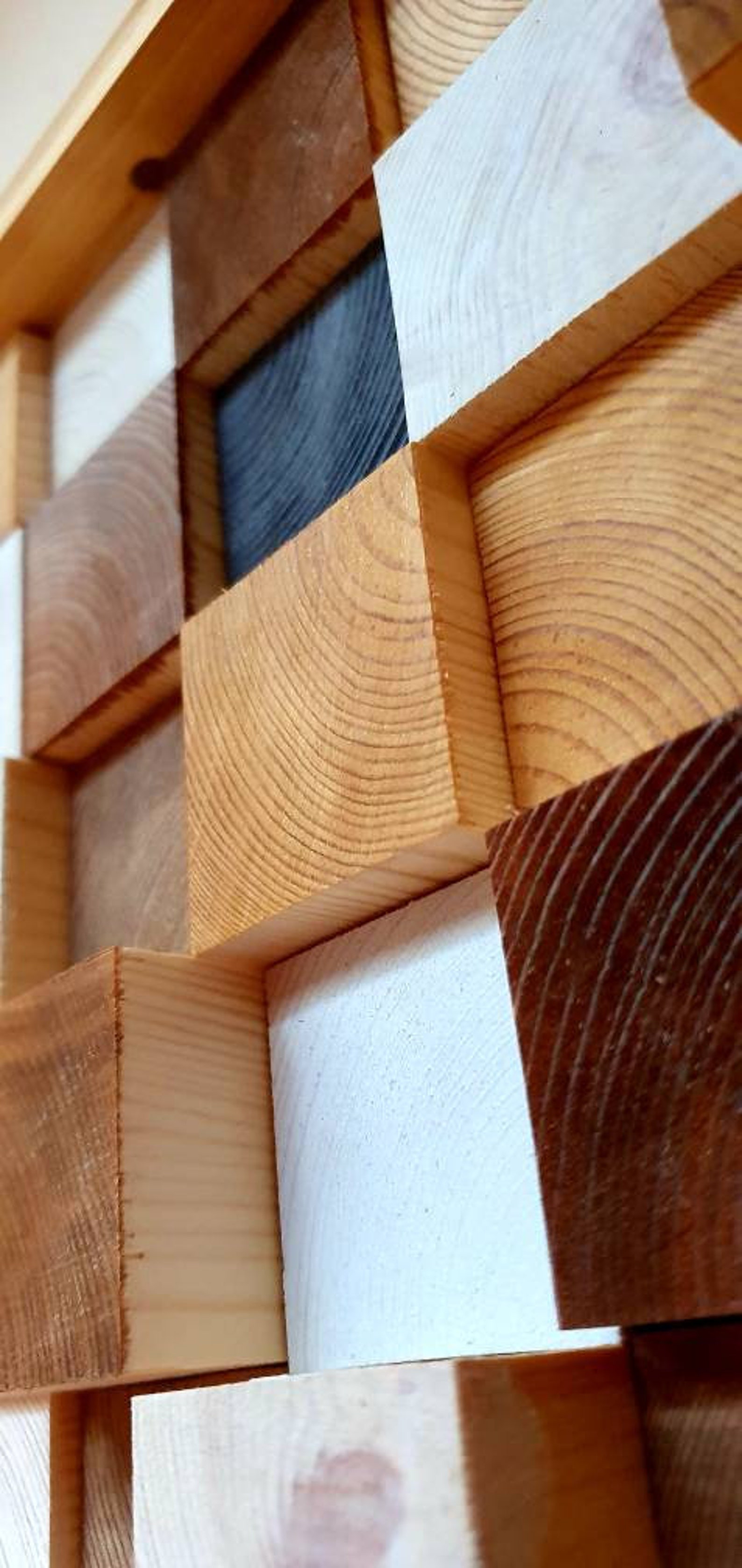 Handmade 3D Wooden Block Wall Art Etsy